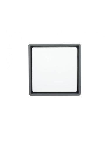 BENI PLAFON ZEWNĘTRZNY LED 18W 4000K 1069LM KWADRAT 20cm x 20cm CIEMNY POPIEL BN-KW200 SU-MA