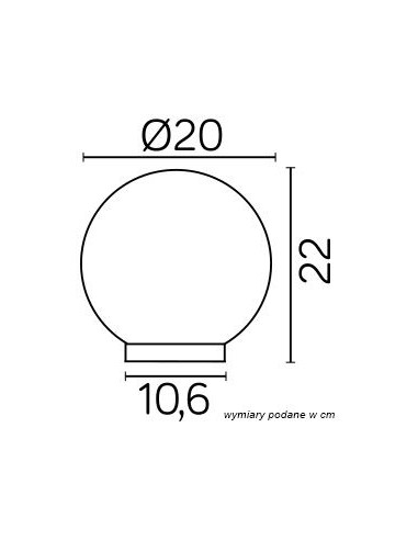 ALEKULE LAMPA OGRODOWA 1 X E27 KULA PMMA ŚREDNICA 20CM BIAŁA IP44 G 200 Z SU-MA