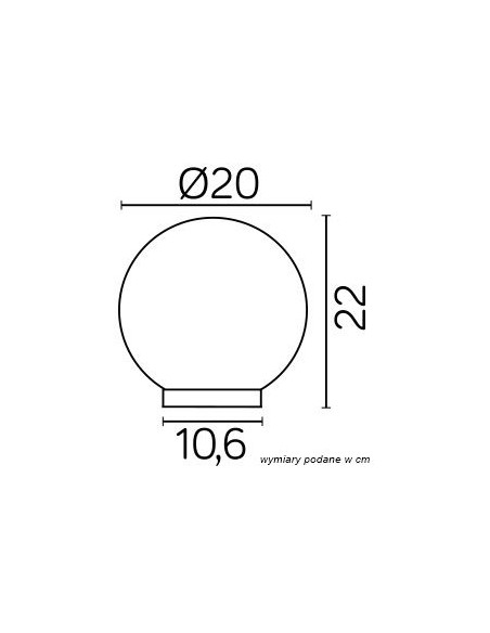 ALEKULE LAMPA OGRODOWA 1 X E27 KULA PMMA ŚREDNICA 20CM BIAŁA IP44 G 200 Z SU-MA