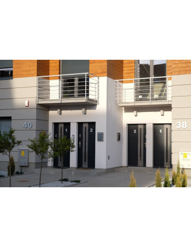ADELA KINKIET ELEWACYJNY JEDNOKIERUNKOWY KWADRATOWY IP54 1 X E27 SREBRNY 8002 AL. SU-MA