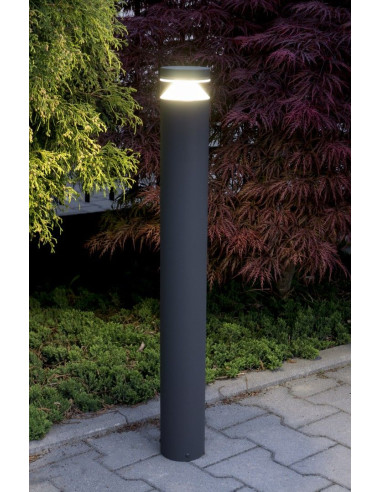 LAMPA LED STOJĄCA SŁUPEK 75CM 6W 440LM 4000K IP44 CIEMNY POPIEL DL-750 SU-MA