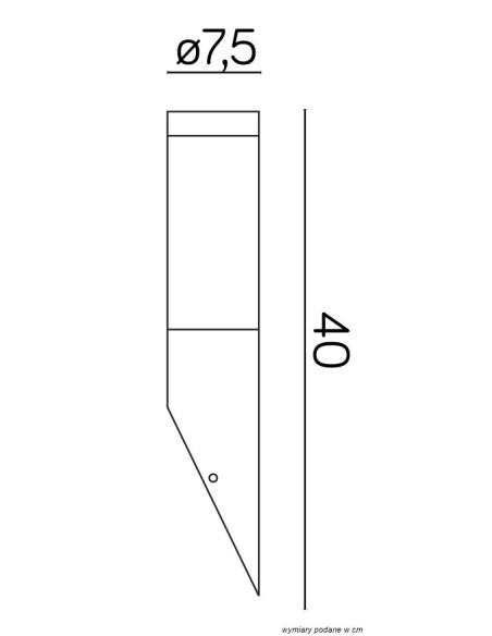 Inox KINKIET ELEWACYJNY UKOŚNY 1 X E27 IP44 CZARNY ST 021 BL SU-MA
