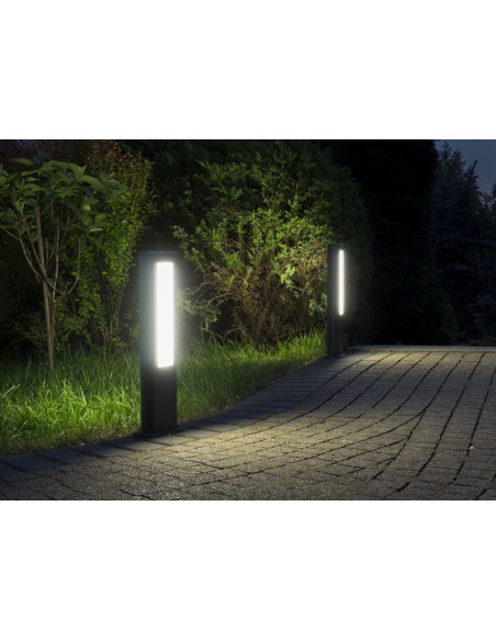 LAMPA LED STOJĄCA SŁUPEK 50CM 8W 710LM 4000K IP54 CIEMNY POPIEL GL-15402 SU-MA