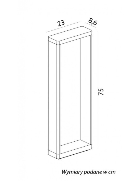 FORM B LAMPA STOJĄCA LED 9W 4000K 75cm IP65 CIEMNY POPIEL FLS-750 SU-MA