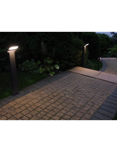 Neo LAMPA STOJĄCA SŁUPEK LED 100CM 10W 3000K 600LM IP54 CIEMNY POPIEL 11702-1000 DG SU-MA