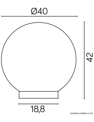 ALEKULE LAMPA OGRODOWA 1 X E27 KULA PMMA ŚREDNICA 40CM BIAŁA IP44 G 400 Z SU-MA
