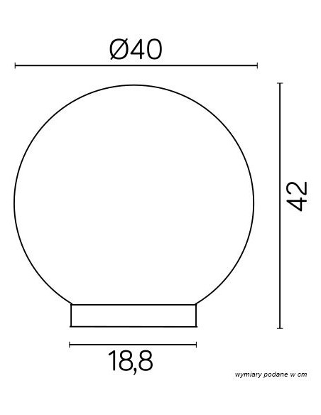 ALEKULE LAMPA OGRODOWA 1 X E27 KULA PMMA ŚREDNICA 40CM BIAŁA IP44 G 400 Z SU-MA