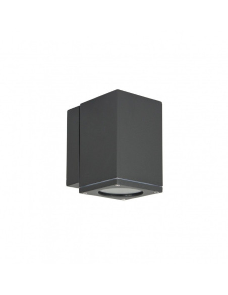 ADELA MIDI KINKIET ELEWACYJNY JEDNOKIERUNKOWY KWADRATOWY 1 X GU10 IP54 CIEMNY POPIEL M1459 DG SU-MA