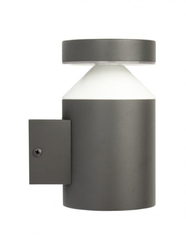 LAMPA KINKIET ELEWACYJNY 6W 415LM 4000K IP44 CIEMNY POPIEL DL-K100 SU-MA