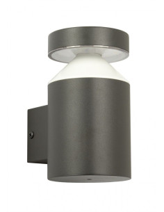 LAMPA KINKIET ELEWACYJNY 6W 415LM 4000K IP44 CIEMNY POPIEL DL-K100 SU-MA