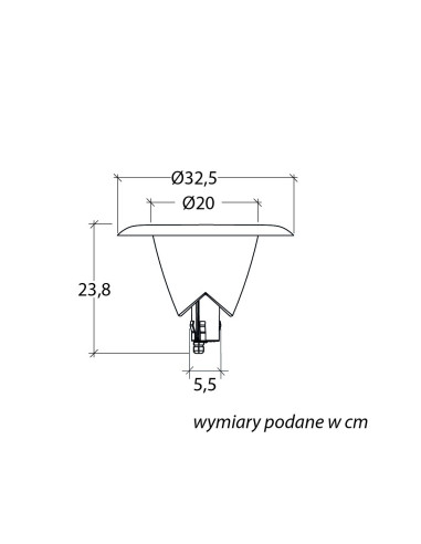BIANCA GŁOWICA DO LAMPY STOJĄCEJ IP65 1083-101N SU-MA