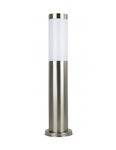Inox LAMPA STOJĄCA SŁUPEK 40CM 1 X E27 IP44 SREBRNY ST 022-450 SR SU-MA