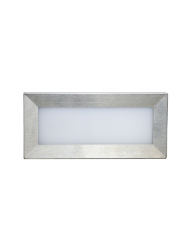 MUR LED ZEWNĘTRZNA LAMPA DO ZABUDOWY 3.5W 3000K 187LM 95x205mm INOX C-04 SU-MA