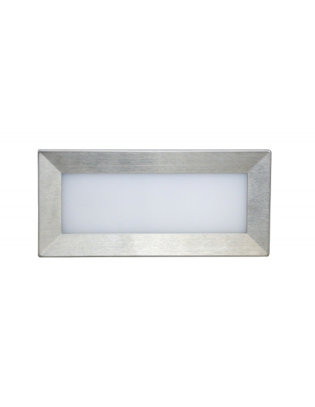 MUR LED ZEWNĘTRZNA LAMPA DO ZABUDOWY 3.5W 3000K 187LM 95x205mm INOX C-04 SU-MA