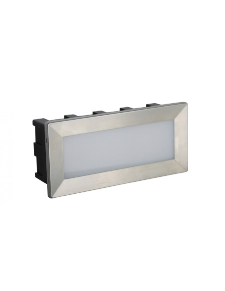 MUR LED ZEWNĘTRZNA LAMPA DO ZABUDOWY 3.5W 3000K 187LM 95x205mm INOX C-04 SU-MA