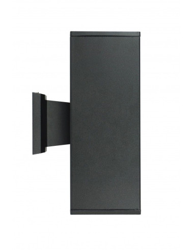 ADELA KINKIET ELEWACYJNY KWADRATOWY GÓRA/DÓŁ IP54 2 X E27 CZARNY 8001 BL SU-MA