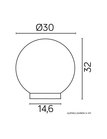 ALEKULE LAMPA OGRODOWA 1 X E27 KULA PMMA ŚREDNICA 30CM BIAŁA IP44 G 300 Z SU-MA