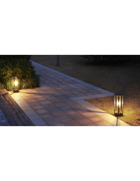 Porto LAMPA STOJĄCA SŁUPEK 50CM 1 X E27 IP65 CZARNY M1932 SU-MA