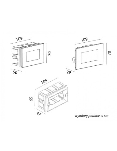 MUR GLASS ZEWNĘTRZNA LAMPA DO ZABUDOWY 2.5W 4000K 80LM 70X109mm SZKŁO PIASKOWANE MG01 SU-MA