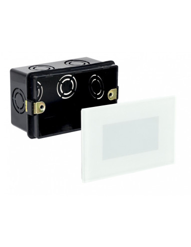 MUR GLASS ZEWNĘTRZNA LAMPA DO ZABUDOWY 2.5W 4000K 80LM 70X109mm SZKŁO PIASKOWANE MG01 SU-MA