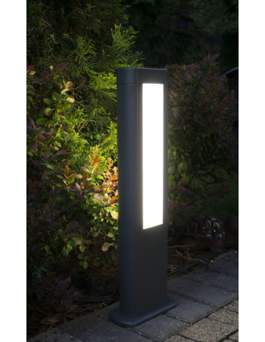 LAMPA LED STOJĄCA SŁUPEK 30CM 8W 560LM 4000K IP54 CIEMNY POPIEL GL-15401 SU-MA