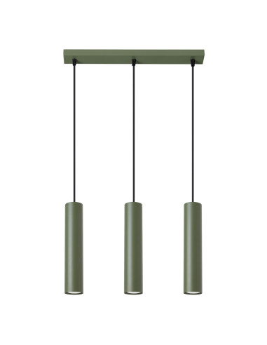Lampa wisząca LAGOS 3L zielona oliwka