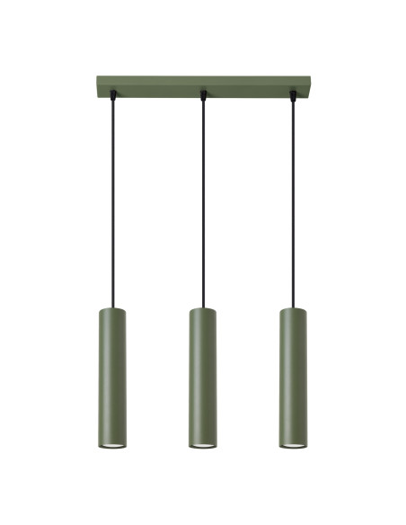 Lampa wisząca LAGOS 3L zielona oliwka