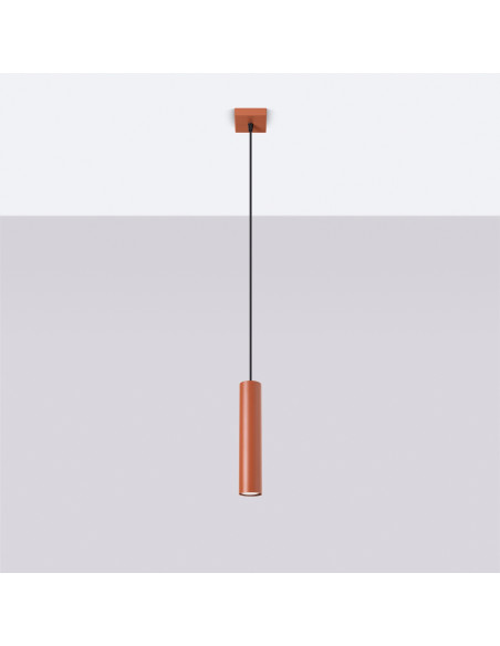 Lampa wisząca LAGOS 1 ochra czerwona