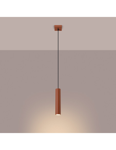 Lampa wisząca LAGOS 1 ochra czerwona