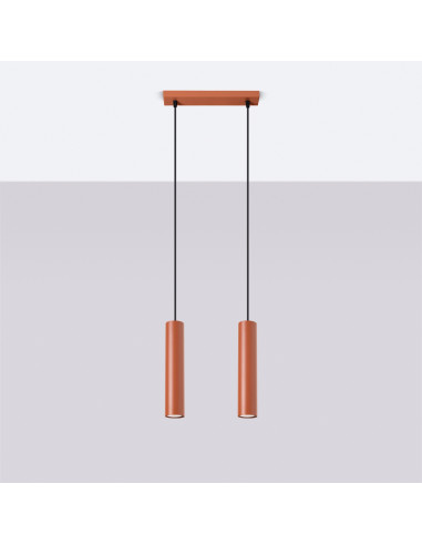 Lampa wisząca LAGOS 2 ochra czerwona