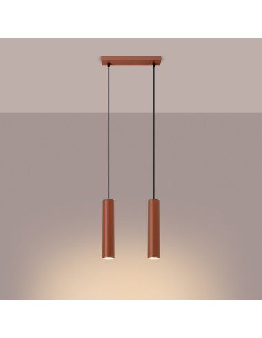 Lampa wisząca LAGOS 2 ochra czerwona