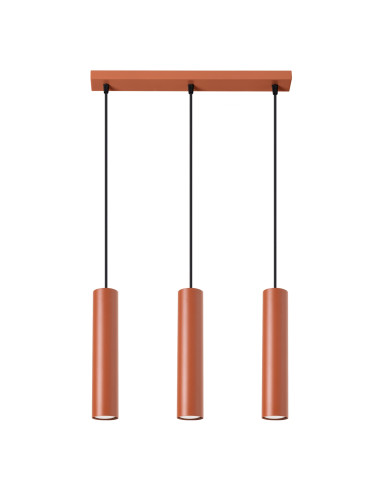 Lampa wisząca LAGOS 3L ochra czerwona