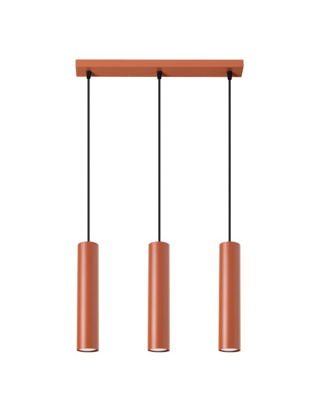 Lampa wisząca LAGOS 3L ochra czerwona