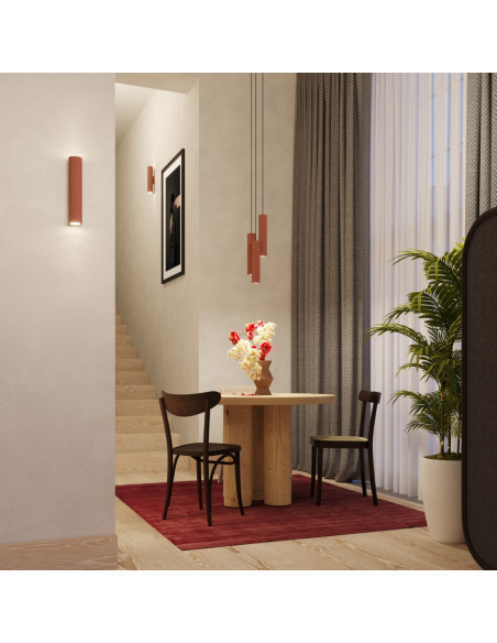 Lampa wisząca LAGOS 3L ochra czerwona