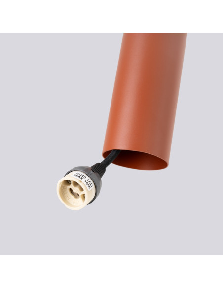 Lampa wisząca LAGOS 3L ochra czerwona
