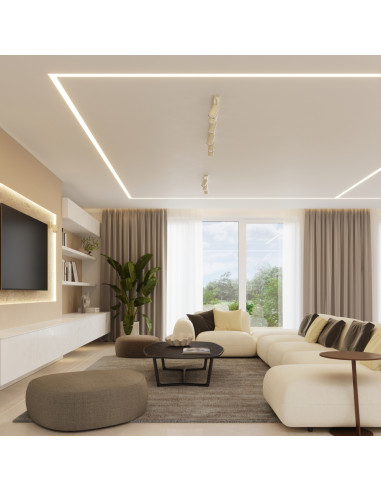 Plafon RING 3P beżowy