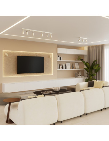 Plafon RING 3P beżowy