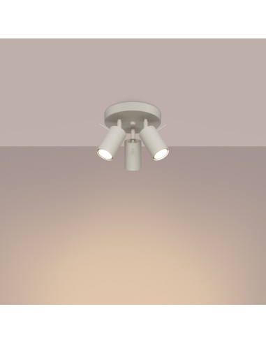 Plafon RING 3P beżowy