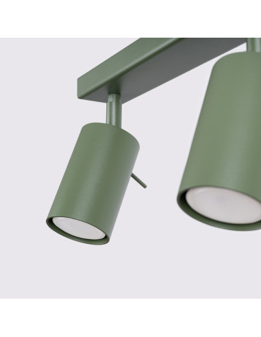 Plafon RING 6L zielony oliwkowy