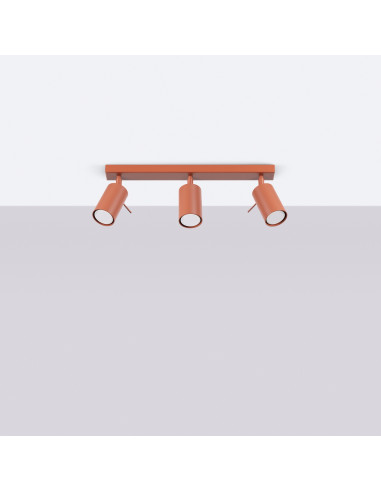 Plafon RING 3L ochra czerwona