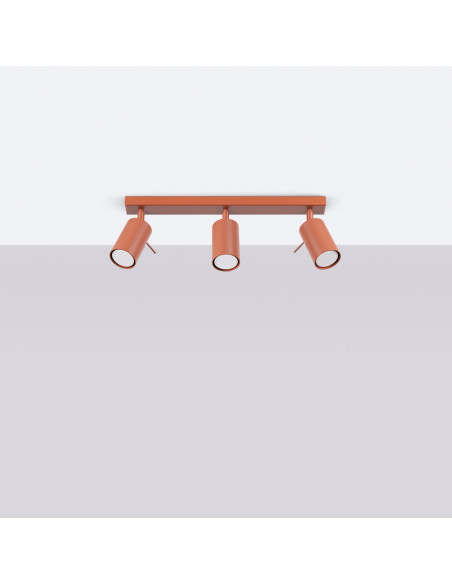 Plafon RING 3L ochra czerwona