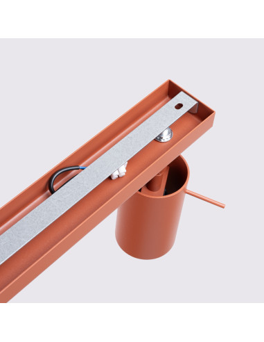 Plafon RING 3L ochra czerwona