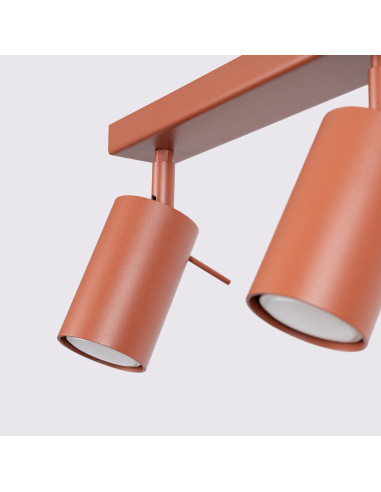 Plafon RING 3L ochra czerwona