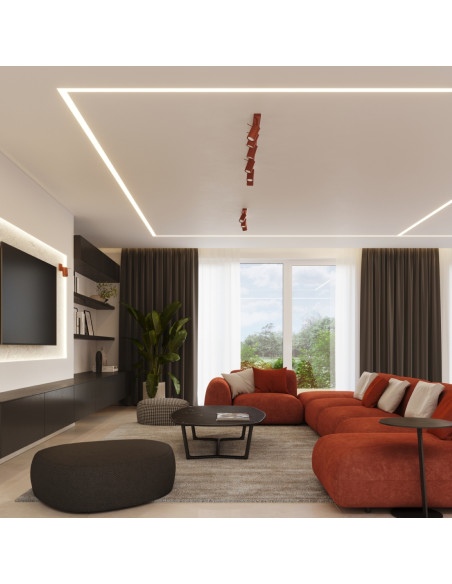 Plafon RING 6L ochra czerwona