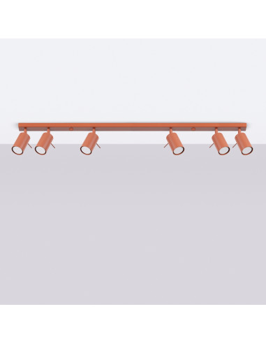 Plafon RING 6L ochra czerwona