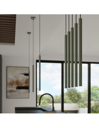 Lampa wisząca PASTELO 1 zielona oliwka