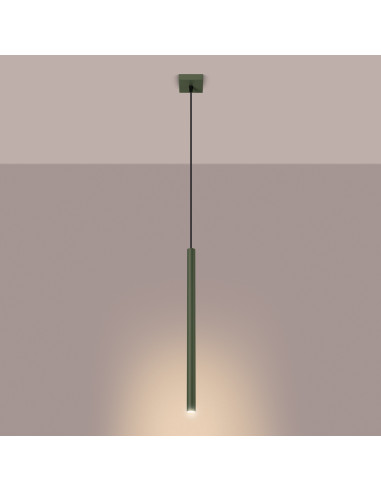 Lampa wisząca PASTELO 1 zielona oliwka