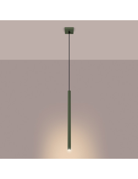 Lampa wisząca PASTELO 1 zielona oliwka