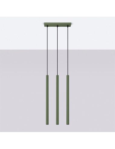 Lampa wisząca PASTELO 3 zielona oliwka