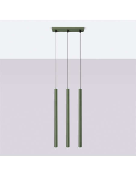 Lampa wisząca PASTELO 3 zielona oliwka